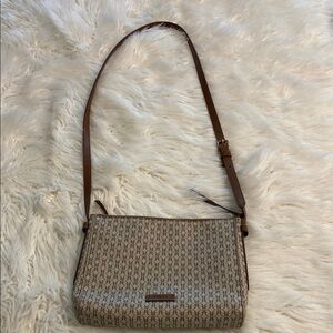 FOSSIL Brown Patterned Women's Bag good condition adjustable stripe see all phot